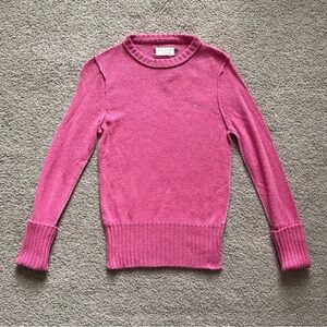 American Eagle Pink Exposed Seam Sweater Womens Size M Deadstock Y2K